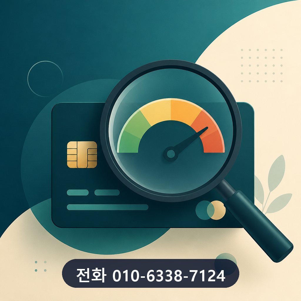 신용카드 한도 대출 한도 확인 이미지 · 문의 010-6338-7124